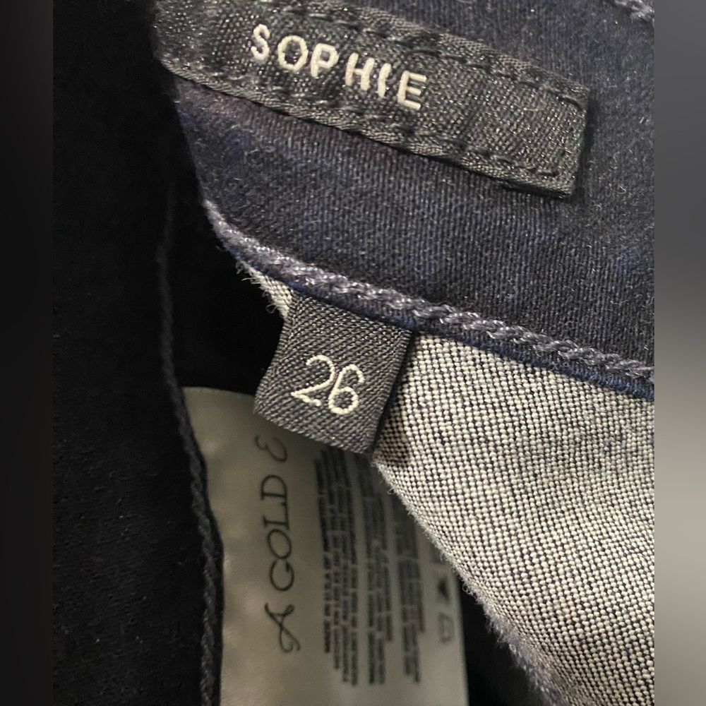 AGOLDE Sophie High Rise Skinny Jeans Dark Wash Stretch Size 26 - Picture 7 of 13